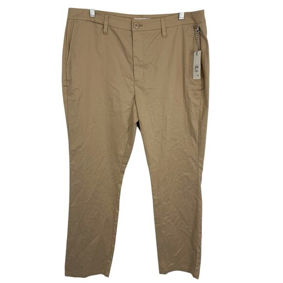 1901 Chino Pants Beige Humus Straight Leg Flat Front Women Size 12 - Picture 1 of 12